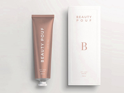 Beauty Pouf beauty beauty cosmetic branding cosmetic design feminine logo graphic design logo logo design packaging typography