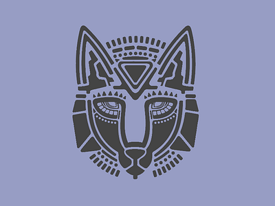Wolfenstein animal aztec aztech geo geometric logo pattern vector wolf