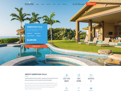 Dream Villa - Single Property HTML Template buy estate estate agent house real estate rent rental sell villa