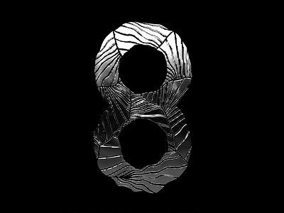 Numeric “8” for 36 days of type challenge 36 days of type 36days 36daysoftype 3d 3d art art c4d42 c4d42challenge cinema4d lettering typography