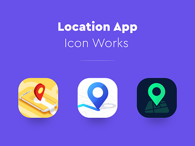 Location App Icon Design Works app icon design branding design icon design illustration location location app icon design location icon logo ui design