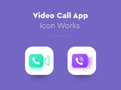 Video Call App Icon Design Works app icon app ui icon icon design logo ui video call video call app icon