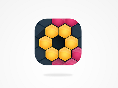HexaRing Game Icon app icon app ui branding design flat ui design game icon illustration logo sample app ui ui ui design vector