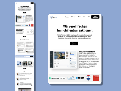 PROPUP Website UX/UI