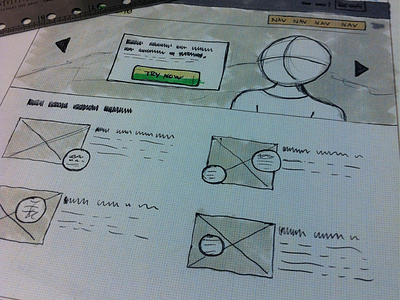 Landing page sketch ad markers landing page marker sketch web wireframe