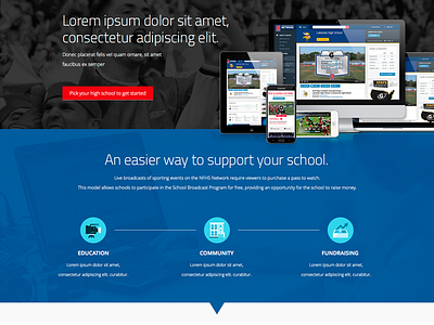 Wip Features Page feature landing landing page nfhs nfhs network page