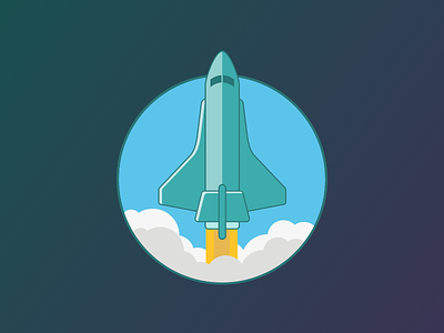 Shuttle Blast Off flat iconography icons illustration launch rocket rocket launch space space shuttle ui