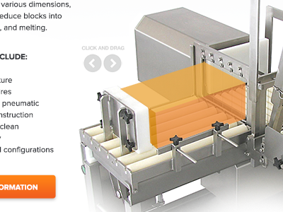 Cheese-Cutting Animation animation cheese craftcms design interactive manufacturing