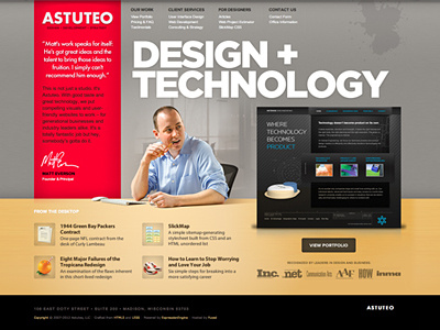 Astuteo Redesign homepage studio