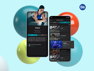 The Bay Club app behance design fitness interface ios mobile ui