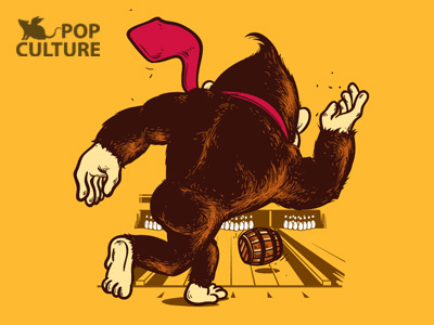 FM Pop Culture 006 - Training Field art chow hon lam cute design donkey kong flying mouse flying mouse 365 funny gaming illustration lol nintendo pop culture super mario t shirt tee video game witty