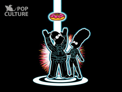 FM Pop Culture 012 - TRONUT art cartoon chow hon lam comic cute design donut flying mouse flying mouse 365 funny gaming illustration lol movie pop culture simpson t shirt tee tron witty