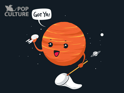 FM Pop Culture 013 - Got ya! art chow hon lam cute design fly flying mouse flying mouse 365 funny illustration lol mars pop culture ship space star trek t shirt tee tv series witty