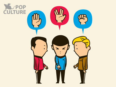 FM Pop Culture 020 - Paper - Scissors - Rock cute flying mouse 365 funny gaming illustration lol movie paper scissor rock pop culture spock star trek tee