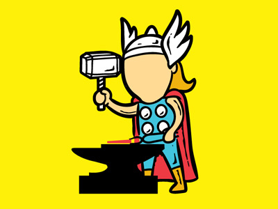 Part Time Job 004 - Metal Factory comic cute flying mouse 365 funny gaming lol marvel movie pop culture super heroes thor