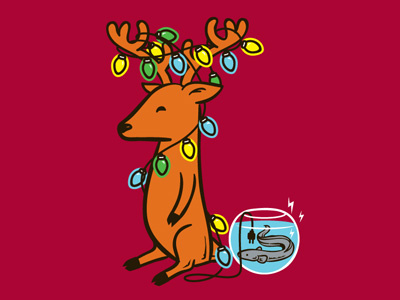Nature Power Supply chow hon lam christmas cute deer electric eel flying mouse 365 funny holiday light lol t shirt tees