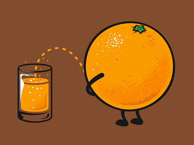 ORANGE JUICE 🍊 🍹 chow hon lam flying mouse 365 fruit funny lol orange t shirt vector