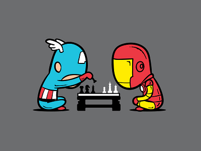 War On The Board chess chow hon lam civil war captain america flying mouse 365 funny iron man lol marvel movie parody