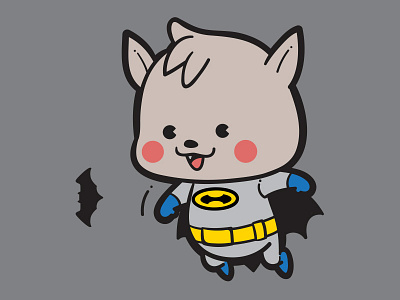 007 - Bat Mascot batman chow hon lam art comic cute dc flying mouse 365 mascot movie parody pop culture superheroes