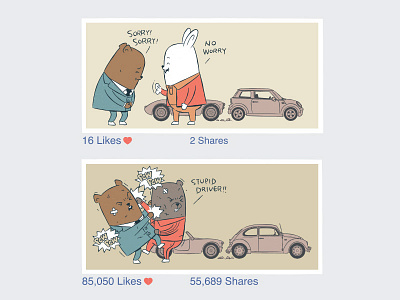 Car Accident animals bear car chow hon lam art cute eddie teddy facebook flying mouse 365 funny ironic likes lol