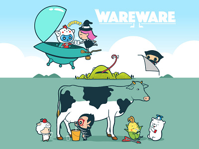 WAREWARE - Animated series and toys animation character design cute funny ninja rock toys wareware