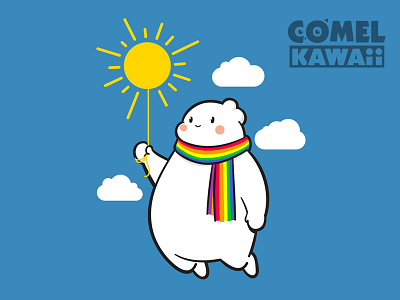 COMEL KAWAii 004 - Cloudy character design cloud comel kawaii illustration patreon rainbow sky sun