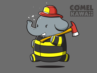 COMEL KAWAii 006 - Max The Firefighter animals comel kawaii.elephant cute flying mouse 365 patreon