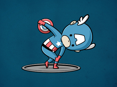 Sporty Captain America - Discus Throw