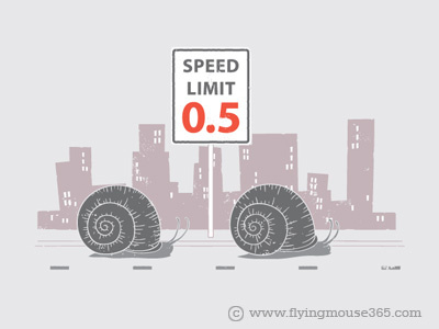 Speed Limit art chow hon lam design flying mouse flying mouse 365 humor illustration lol snail speed limit t shirt tee