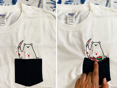 Tu and Ted limited edition T-shirt creative funny pocket polarbear t-shirt t-shirt design tees tuandted