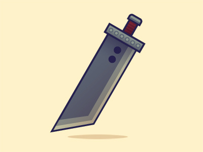 Buster Sword buster cloud minimal sword vector