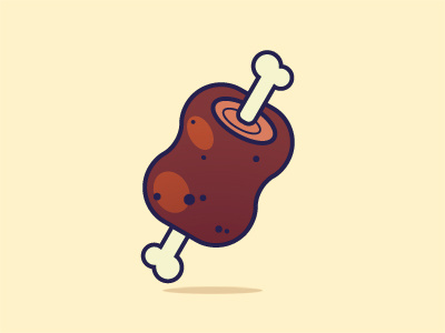 Meat bonk illustrator meat minimal vector