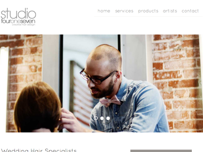 Studio 417 Salon Website design fluid layout mobile web