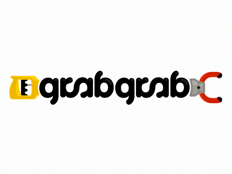 Grabgrab Final logo minimal design illustrator ambigram