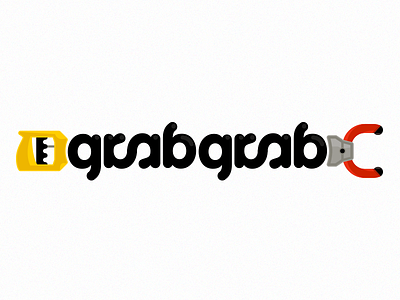 Grabgrab Final ambigram design illustrator logo minimal