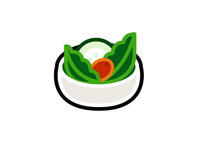 Salad illustrator logo minimal salad