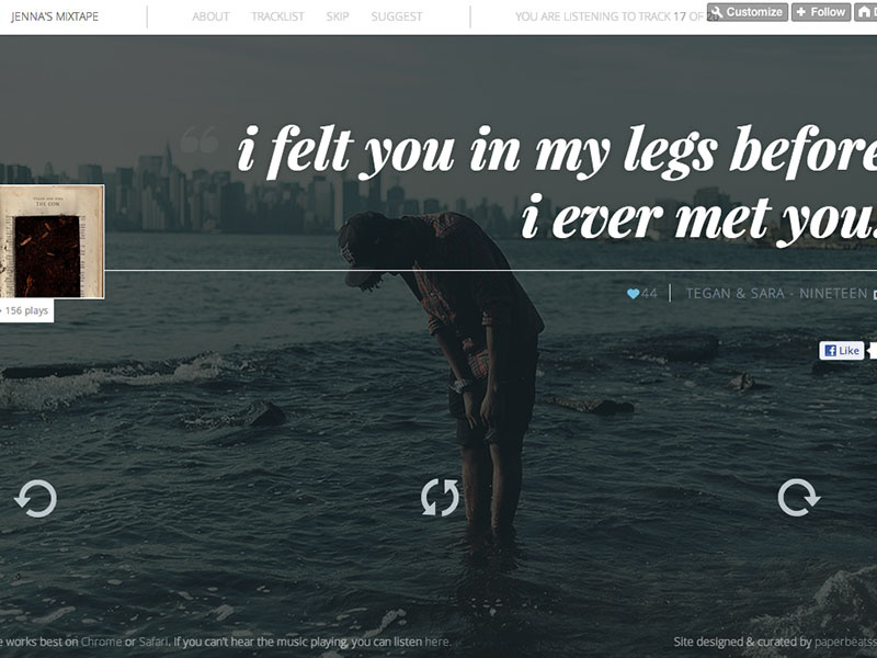 Jenna's Mixtape tumblr music design css3 html experiment