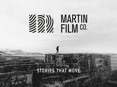 Martin Film Co. - Round 2 black and white brand branding fingerprint icon identity logo mark photography thumbprint