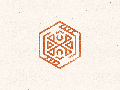 Badge badge branding decorative ethnic hexagon line art logo patterns textiles weaving
