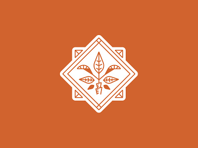Thai Palm Badge branding icon line art logo monoweight oconography palm palm tree thailand