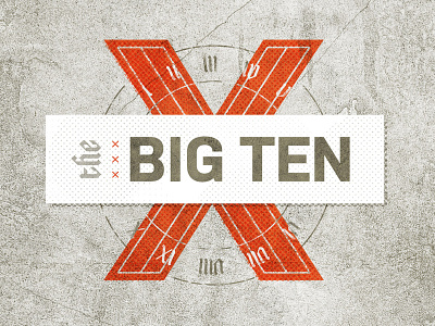 The Big Ten biblical church graphic design numerals sermon ten texture typography x