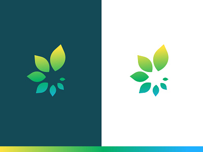 Healthcare Logo - Option 4 brand branding colorful gradient health healthcare icon iconography leaves logo natural