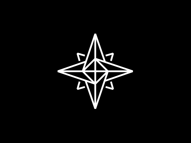 40 South, LLC - Logo architectural branding compass icon iconography logo minimal monoweight line art