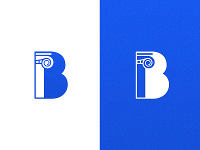 Do you B-lieve in life after love? architecture b blue branding column education icon iconography letter logo school vector