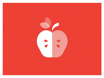 An apple a day, yada yada yada apple icon iconography minimalist simple single color vector