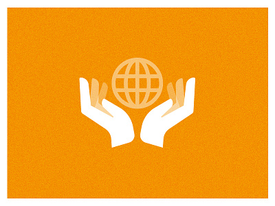He's got the whole world... globe hands icon iconography minimalist simple vector