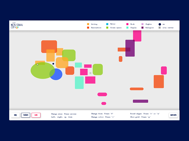 The individual City app design experiment exploration graphic design prototyping screen design web design