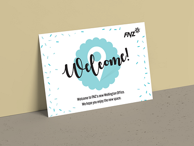 New office - welcome card