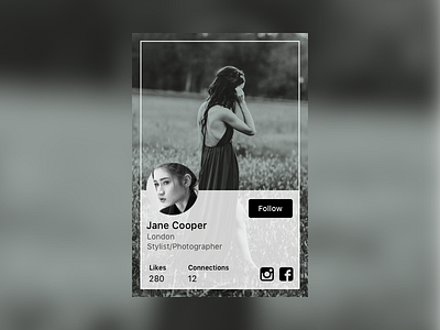 User Profile dailyui profile