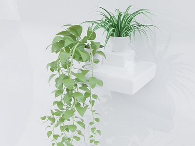 Plants 3d illustration